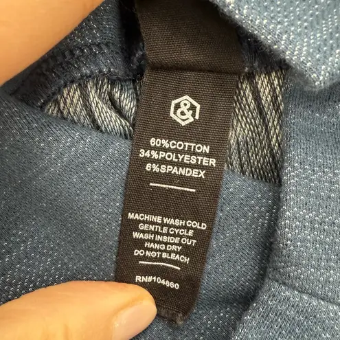 Agnes & Dora A & D Medium Blue Knit Denim Jeggings with Back Pockets, Size Small