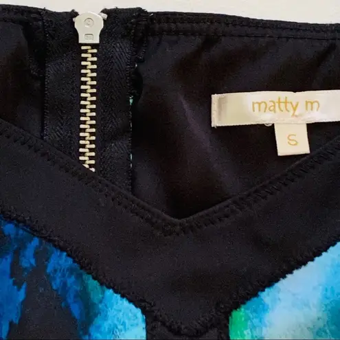 matty m Dress Multicolor Abstract Print Sleeveless Mini Dress Size Small