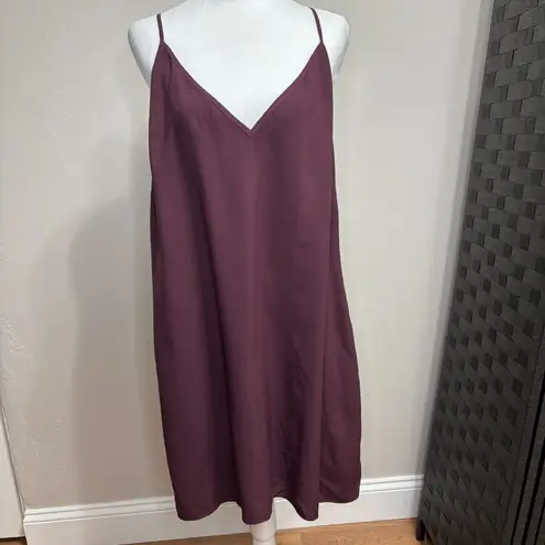 Madewell  Splitneck Puff-Sleeve Dress in Olivia Floral Dark Fig Sz XL NWT Gift