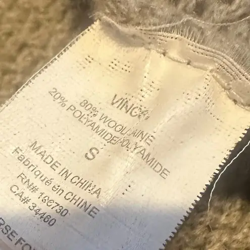 Vince  Wool Blend Grey Cardigan Sweater Woven Long Length Button-Down Size Small - Image 10