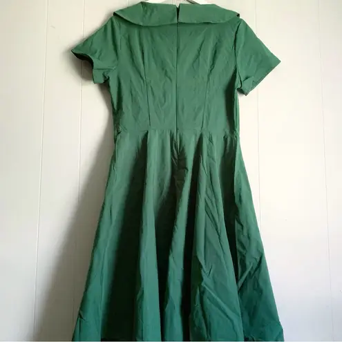 Wedtrend Women's 1950s Vintage Audrey Hepburn Cocktail Swing Dress L Green Size L