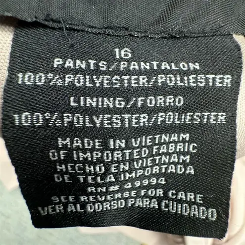 R & M Richards Vintage Women's Wide-Leg Side Slit Formal Dress Pants Size 16