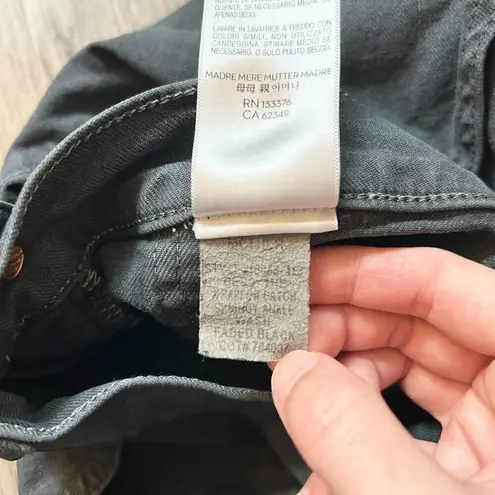 Mother The Wrapper Patch Springy Ankle Jeans in Faded Black Size 23