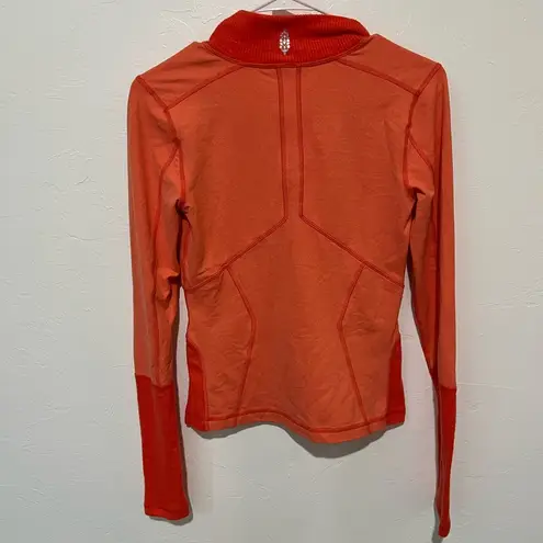 NWOT FP movement Under Cover Base Quarter Zip Top size small Orange
