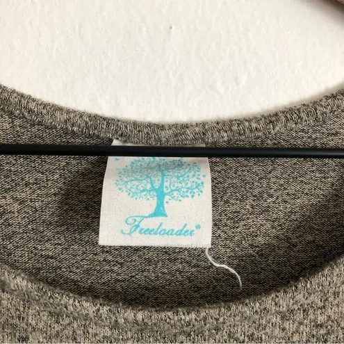 Freeloader Knit Brown Gray Lightweight Knee Length Shift Sweater Dress