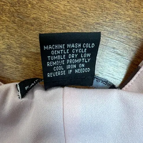 Faith Love & Passion Dress 6 Pink Taupe Floral Asymmetrical Flutter V