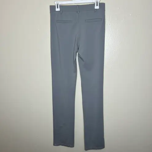 Betabrand Dress Yoga Pants MEDIUM TALL Long Gray Mid Rise Straight Pull On Work