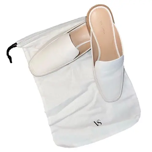 Via Spiga Bibiane Cream Mules Slip