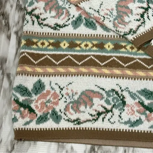 Vintage Cottagecore 80’s 90s Tunic Oversized Sweater Coastal Granny Womens Sz L Pink Size L