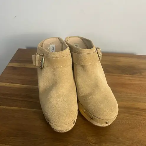 Steve Madden  Hilde Tan Suede Leather Studded Clogs size 10 - Image 3