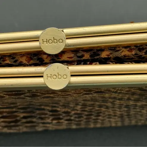 Hobo The Original Elegant Brown Snakeskin Clutch Clutch Wallet