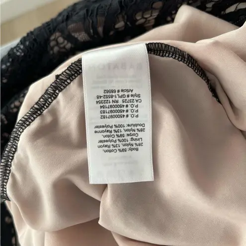 Babaton Aritzia Henry Guipure Lace Black Nude Mini Dress | 6