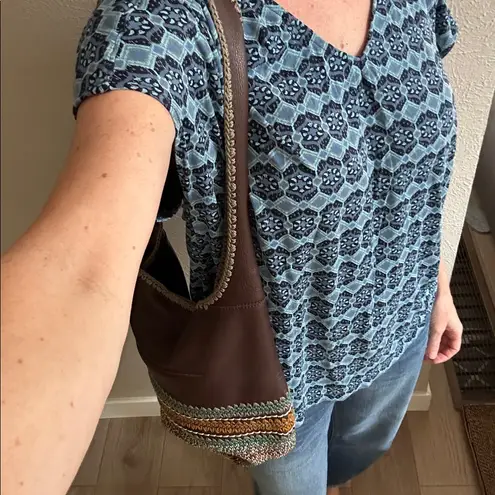 The Sak Back To Bali 120 Hobo Seminyak Bag in Leather & Hand-Crochet