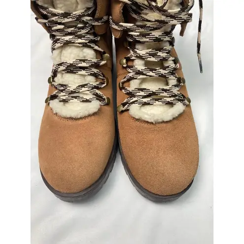 Skechers Brown Suede Lace Up Hiking Snow Boots 8.5