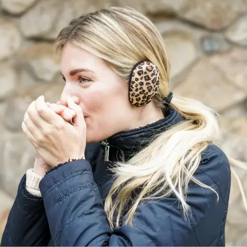 Sprigs Leopard Medium Earbags Bandless Ear Warmers Brown