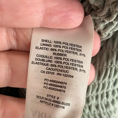 Aritzia Wilfred Tuberose Tank Sage Green Smocked Camisole L Size L