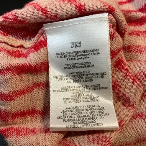 BCBG Women’s Red Striped Lightweight Cardigan Sweater NWT SZ Small Office Chic