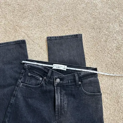 Abercrombie & Fitch Abercrombie Ultra High Rise 90s Slim Straight Jean Crossover Waist - Black 24