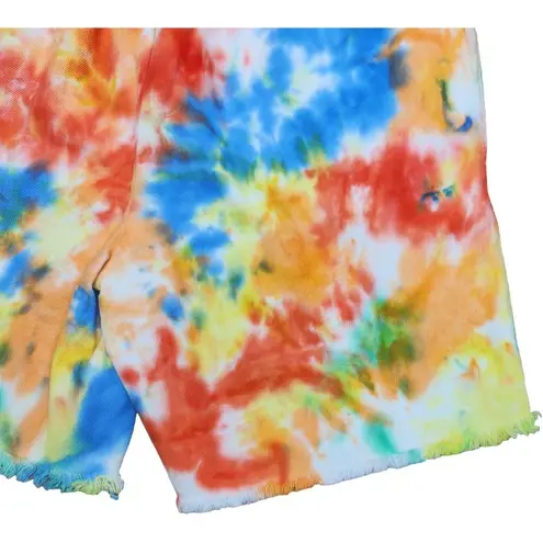BP NWT . Womens Small Tye-Dye Elastic Waist Shorts Raw Hem Pockets HIgh Waist thumbnail 49
