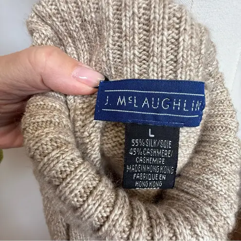 J. McLaughlin Silk Cashmere Blend Turtleneck Sweater Women’s Size Large
