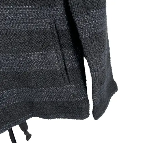 Humanoid Womens Jacket Black Textured Minimalist Cotton Indie Office Medium