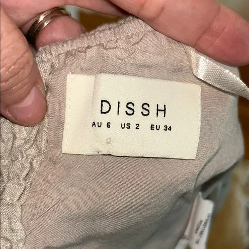 DISSH Silver Gray Ruffled Mini Skirt Size 2