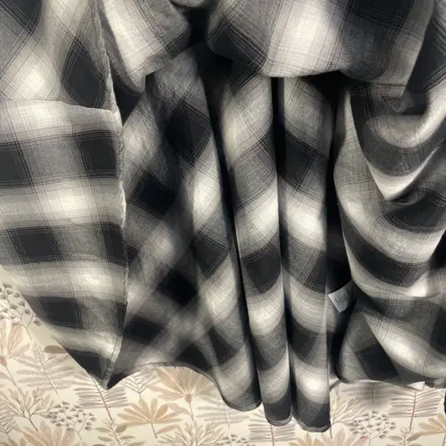 Mare Mare x Anthropologie Plaid Midi Skirt Small Black White A
