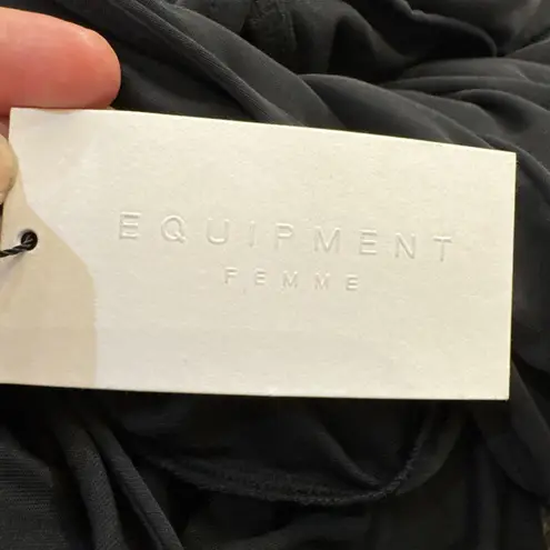 Equipment Genevieve black cutout Midi Dress Size S Silk Blend Slinky Sexy