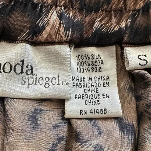 Moda Spiegel Leopard Print Maxi Skirt (999) Brown