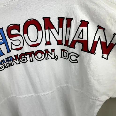 Spirit Jersey Shirt Unisex Large White Smithsonian Washington D.C. Stripe Star L