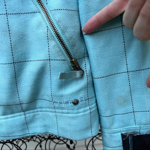 Burton Dream DryRide blue plaid faux fur lined snowboard coat jacket