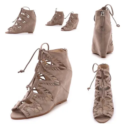 ✨ Women's Pink Shandy Wedge Sandals