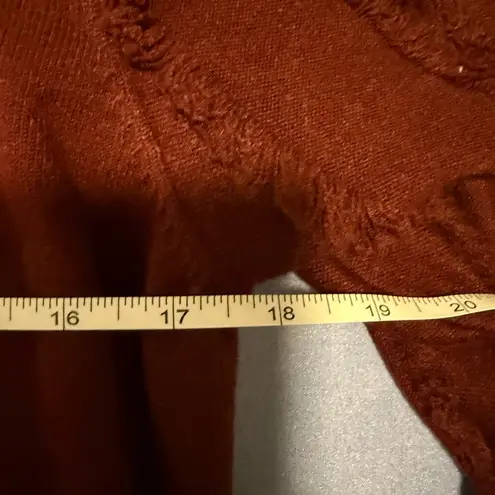 BiBi Burgundy Ruffled Crew Neck Sweater Red