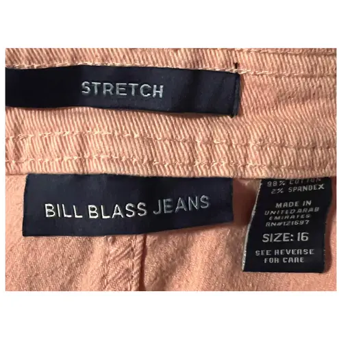 Bill Blass  Jeans‎ Women's High Waisted Pink Stretch Size 16 28" Inseam x 18" W