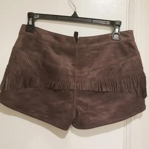 BCBGMAXAZRIA 💕💕 Western Faux Suede Fringe Shorts