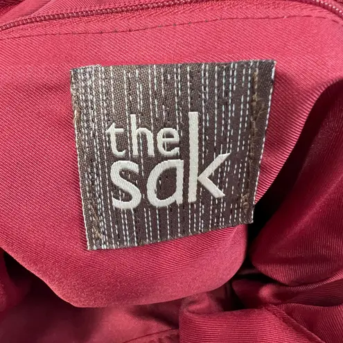 The Sak Crochet Shoulder Bag Multicolor Red Strap Boho Tote Purse Handmade Look