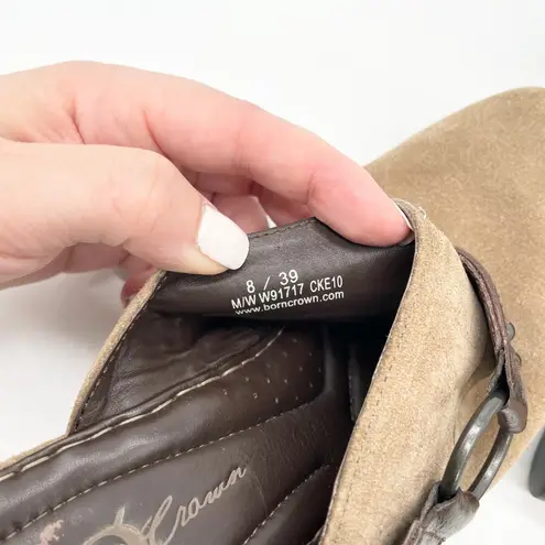 Born Crown Womens Leather Clog Size 8 Boho Classic Rustic Western Artisan Hippie Tan