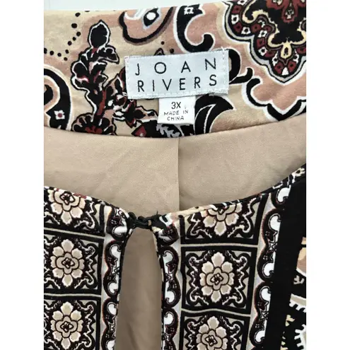 Joan Rivers  3X Open Front Paisley‎ Print Lightweight Jacket, Cover Up - Image 3