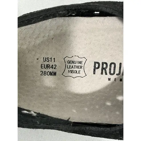 Womans Project Cloud Memory Foam Size 11 Perforated Slip On Platform Sneakers Black - Image 7