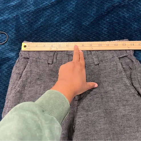 Formidable DAR Handmade Gray Linen Lightweight Mid Rise Slim Leg Pants Size XS