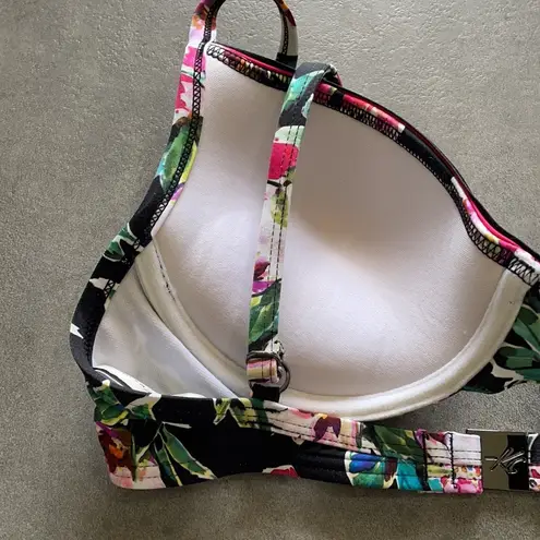 Kenneth Cole  Floral Push-Up Bikini Top Size 34 B/C