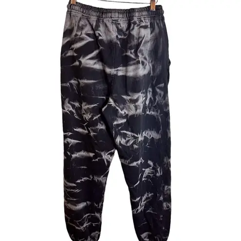 Missguided Black and White Tie Dye Elastic Waist Joggers Size 6 Loungewear