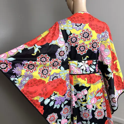 Vintage Styled by Tyrone Kaftan Dress Medium ILGWU Union Made 100% Nylon Floral