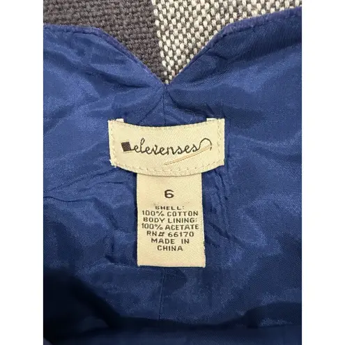 Elevenses Anthropologie Cyan Current Blue Velvet Skirt &Black Beaded Lace Size 6