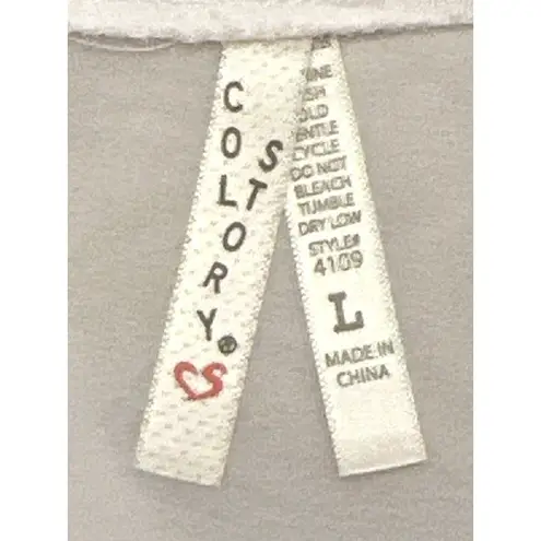 Color Story Sleeveless White Sheer Tank Top Tunic With Zipper Pocket Size L Size L