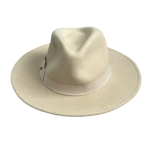 J.Crew  Wool Felt Bow Ribbon Classic Hat | Cream | S/M