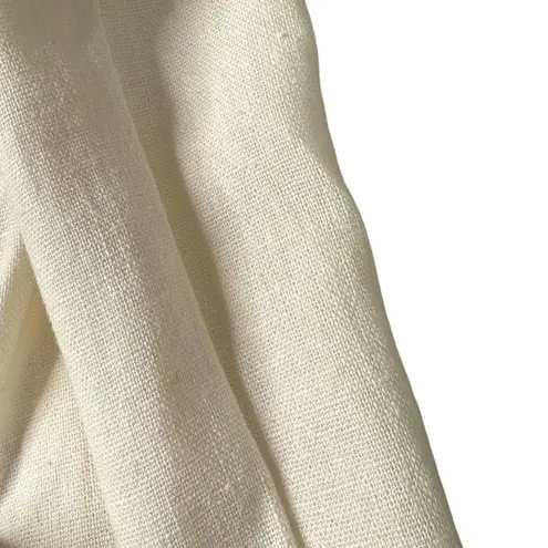 Isaac Mizrahi Isaac Mizrahi Beaded Tunic Top Womens S Linen Long Sleeve Resort wear Vacation