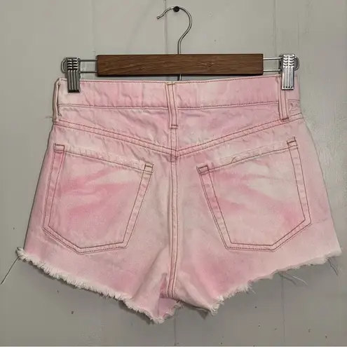 Aeropostale  high rise Shorty Denim Shorts Tie Dye pink 000