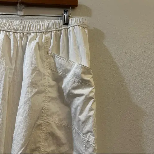 FP Movement Women's Elastic Waist Parachute Activewear Pull On Pants Size XL White