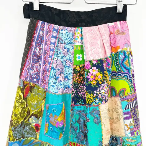 Handmade Womens VTG Vintage Artsy Boho Hippie Patchwork Floral Maxi Skirt